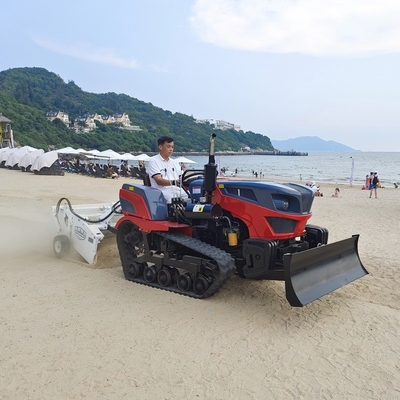 Máquina de limpeza de praia com tela de vibração controlada hidraulicamente e peso de 800 kg