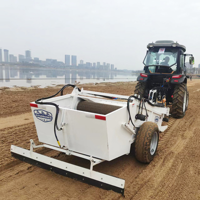 1400 mm Largura de limpeza Ecrã vibratório Máquina de limpeza de praia para remoção de detritos