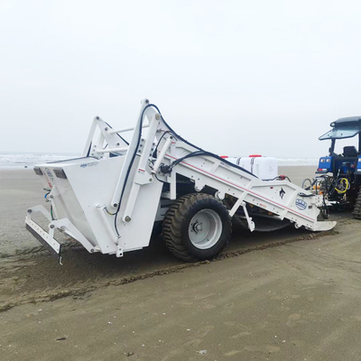 15 km/h Velocidade máxima de condução Tractor Removedor de praia rebocado para limpeza de areia seca e úmida