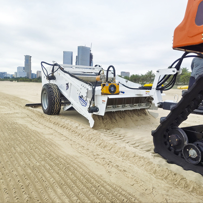 Eliminação de detritos com máquina de limpeza de praia de largura de limpeza de 1400 mm e tela vibratória