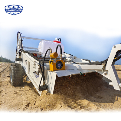 Fornecimento de limpador de areia de praia durável 1900 Ride on Tractor Mounted Beach Cleaning Machine