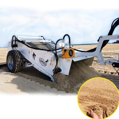 1400 70HP Handsome Tractor Attachment Máquina de limpeza de praia de aço para processo de limpeza